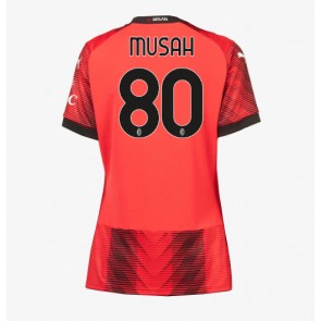 AC Milan Yunus Musah #80 Hemmatröja Kvinnor 2023-24 Kortärmad